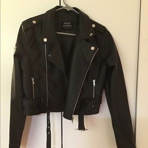 Black leather jacket